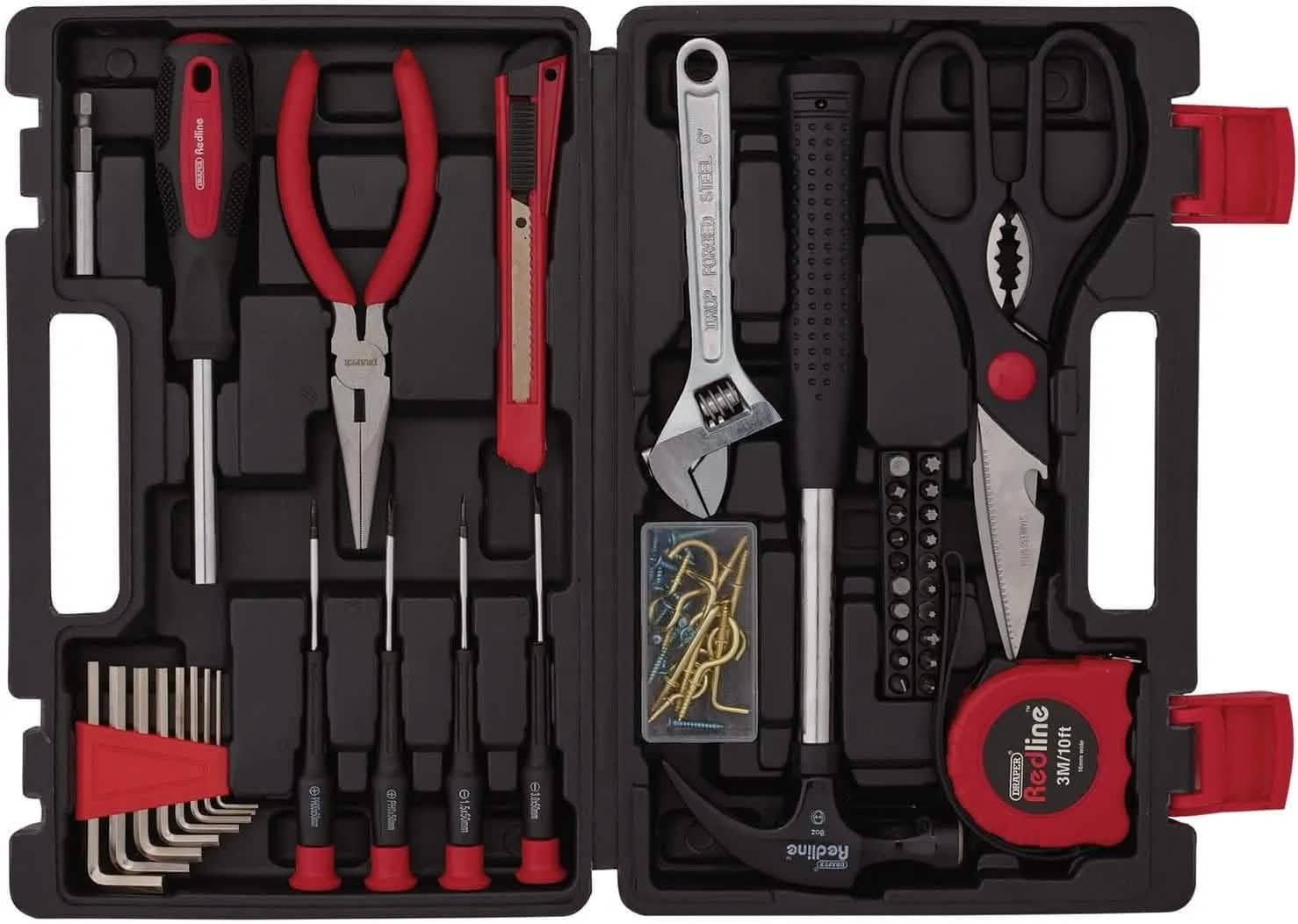 Draper 70381 Redline 41 Piece Hand Tools Kit in Storage Case