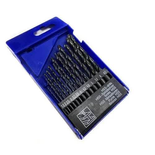 13PC HSS PRECISION DRILL BIT SET SPIRAL SHANK 1.5mm - 6.5mm BITS WOOD METAL