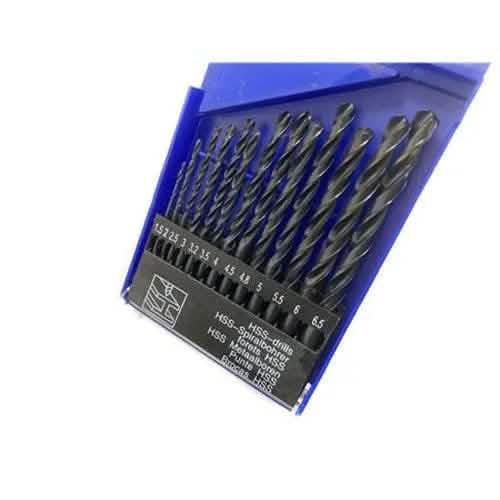 13PC HSS PRECISION DRILL BIT SET SPIRAL SHANK 1.5mm - 6.5mm BITS WOOD METAL